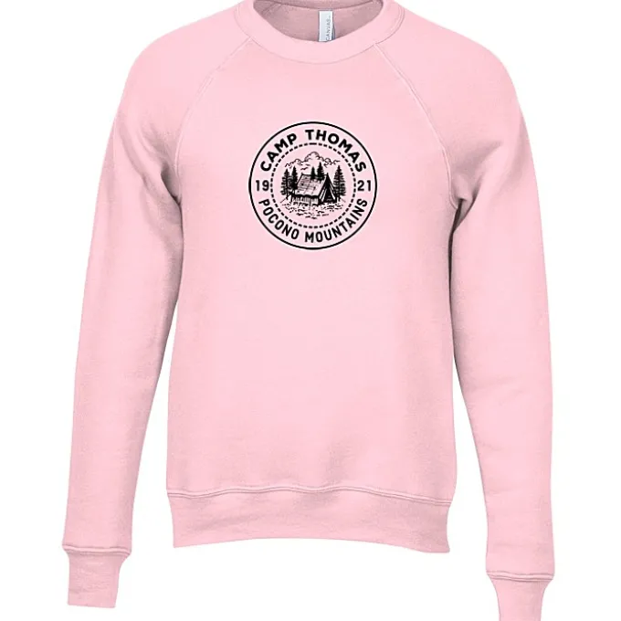 Bella+Canvas Solid Sponge Fleece Raglan Crewneck - Screen