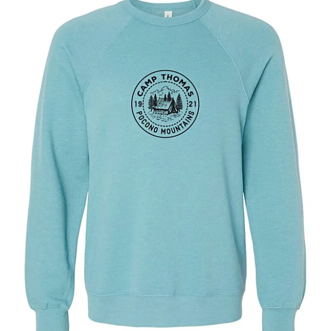Bella+Canvas Solid Sponge Fleece Raglan Crewneck - Screen
