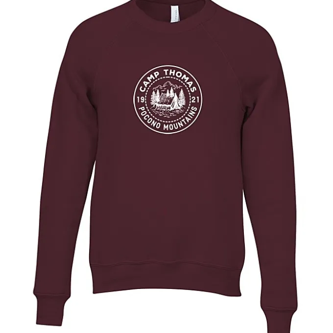 Bella+Canvas Solid Sponge Fleece Raglan Crewneck - Screen