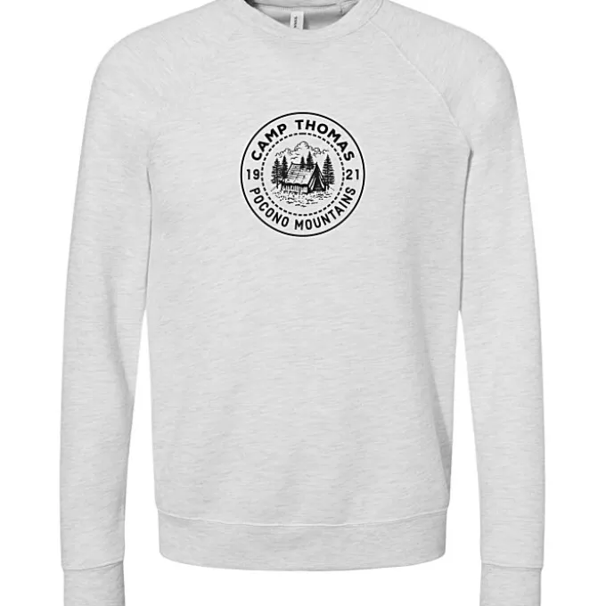 Bella+Canvas Solid Sponge Fleece Raglan Crewneck - Screen