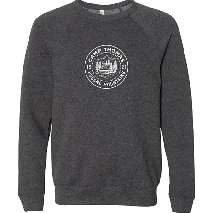Bella+Canvas Solid Sponge Fleece Raglan Crewneck - Screen