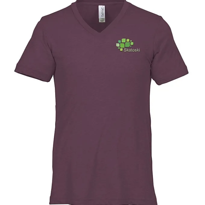 Bella+Canvas Tri-Blend V-Neck T-Shirt - Men's - Embroidered