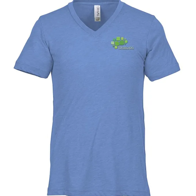 Bella+Canvas Tri-Blend V-Neck T-Shirt - Men's - Embroidered