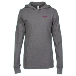 Bella+Canvas Unisex Long Sleeve Jersey Hoodie - Embroidered