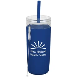Bermuda Silicone Tumbler with Straw and Brush - 32 oz.