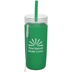 Bermuda Silicone Tumbler with Straw and Brush - 32 oz.