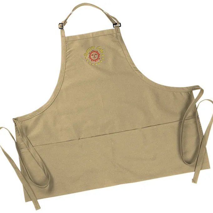Bib Apron with Three Pockets