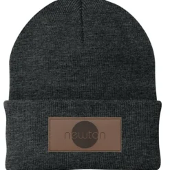 Big Cuff Knit Cap - Laser Engraved Patch