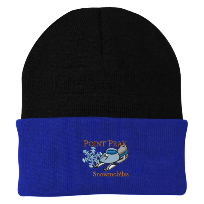 Big Cuff Knit Cap - Two Tone