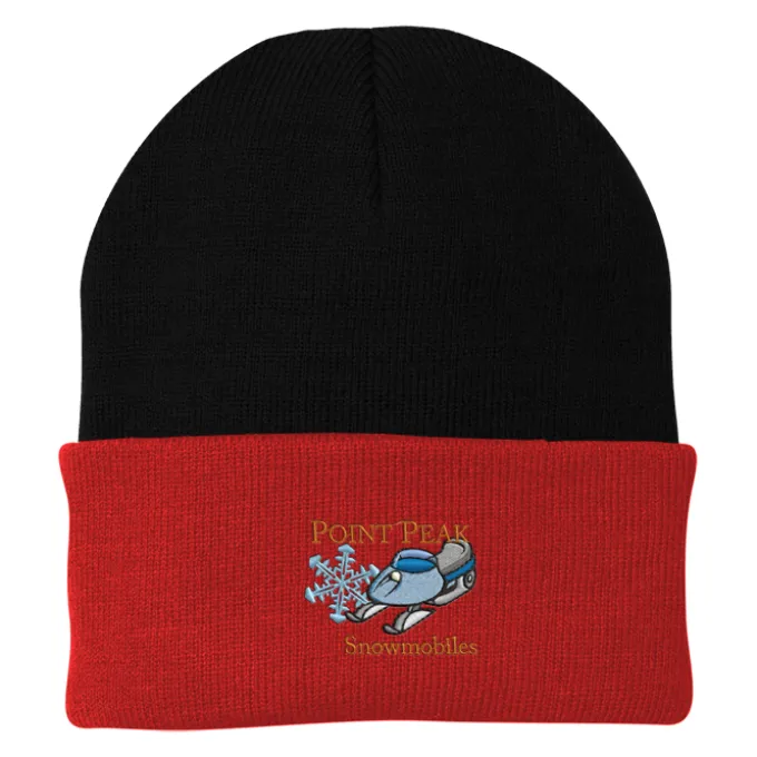 Big Cuff Knit Cap - Two Tone