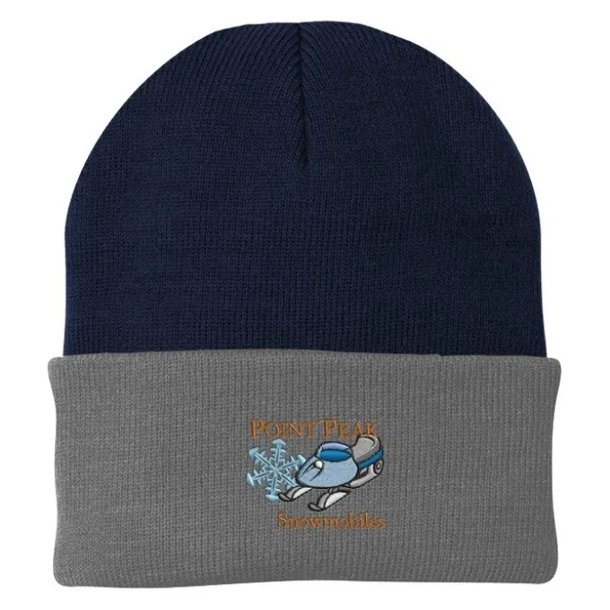 Big Cuff Knit Cap - Two Tone