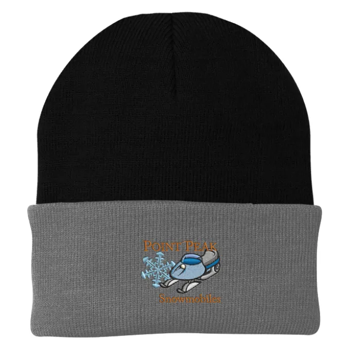 Big Cuff Knit Cap - Two Tone