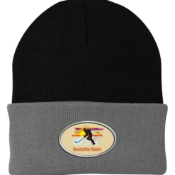 Big Cuff Knit Cap - Two Tone - Full Color Patch