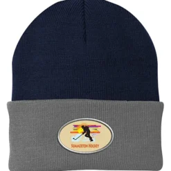 Big Cuff Knit Cap - Two Tone - Full Color Patch
