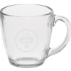 Bistro Glass Mug - 16 oz - Deep Etch