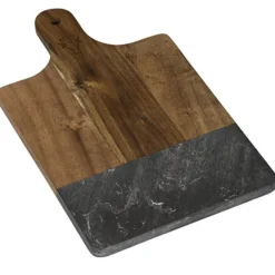 Black Marble and Wood Cutting Board - 24 hr