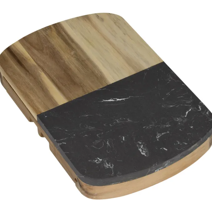 Black Marble Cheese Board Set