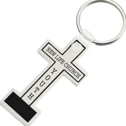 Block Cross Soft Keychain - Opaque