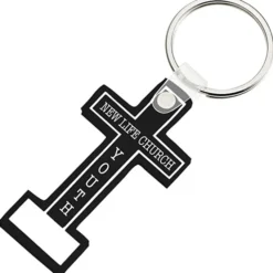 Block Cross Soft Keychain - Opaque
