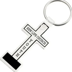 Block Cross Soft Keychain - Opaque