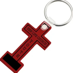 Block Cross Soft Keychain - Opaque
