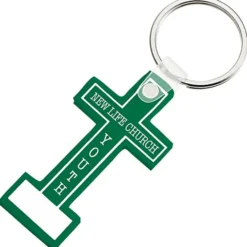 Block Cross Soft Keychain - Opaque