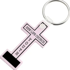 Block Cross Soft Keychain - Opaque
