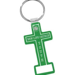 Block Cross Soft Keychain - Translcuent