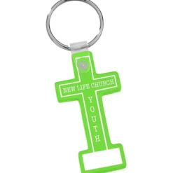 Block Cross Soft Keychain - Translcuent
