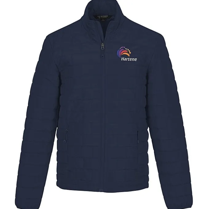 Block Patterned Puffer Jacket - Men's