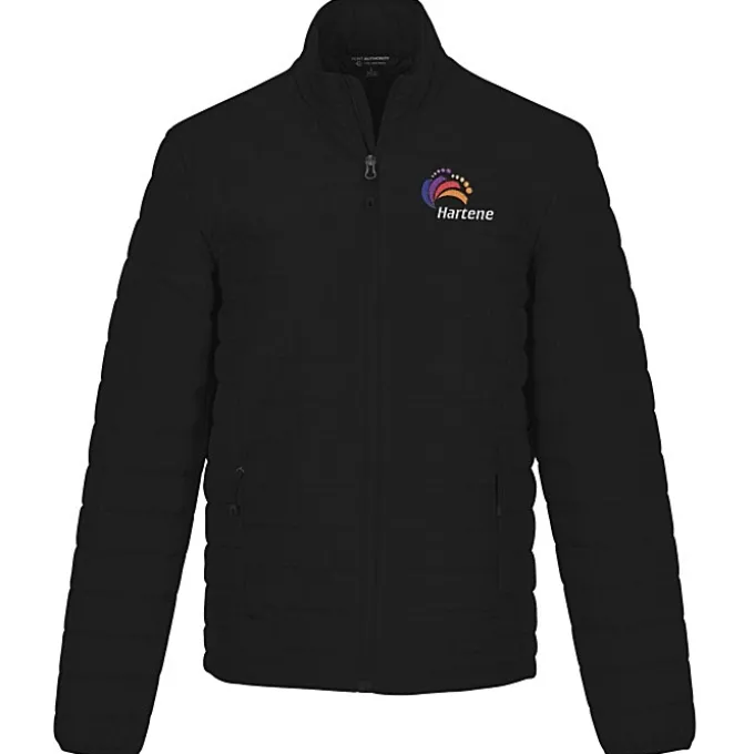 Block Patterned Puffer Jacket - Men's