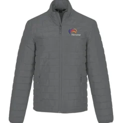 Block Patterned Puffer Jacket - Men's