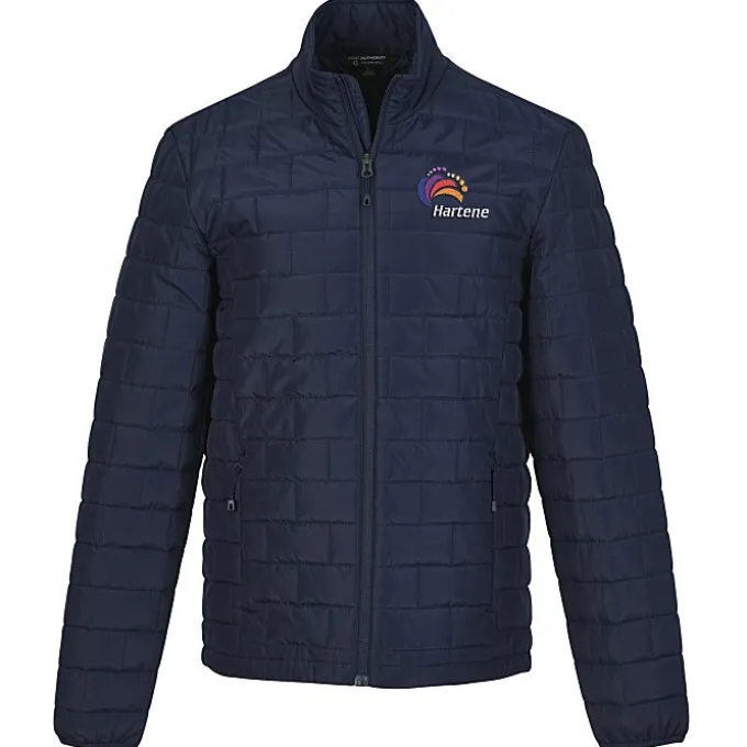 Block Patterned Puffer Jacket - Men's