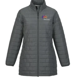 Block Patterned Puffer Jacket - Ladies'
