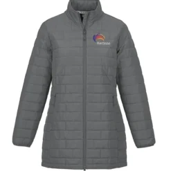 Block Patterned Puffer Jacket - Ladies'