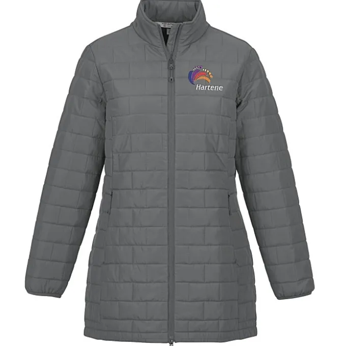 Block Patterned Puffer Jacket - Ladies'