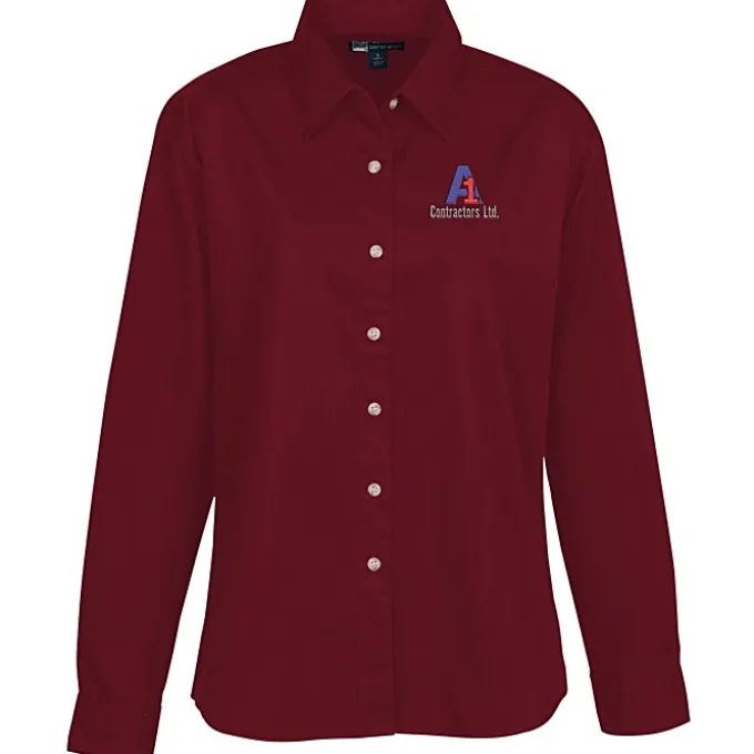 Blue Generation LS Stain-Resistant Twill Shirt - Ladies'