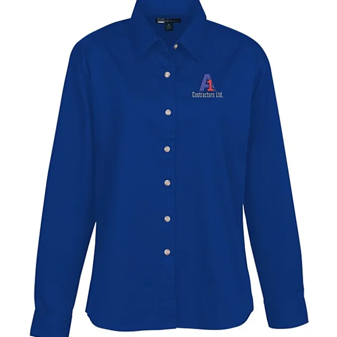Blue Generation LS Stain-Resistant Twill Shirt - Ladies'