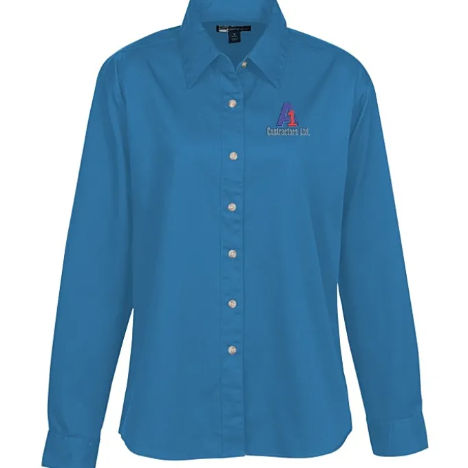 Blue Generation LS Stain-Resistant Twill Shirt - Ladies'