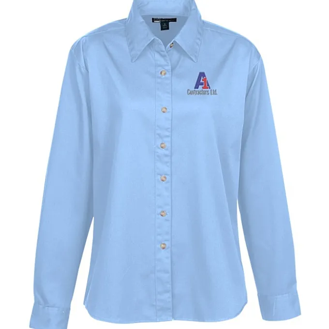Blue Generation LS Stain-Resistant Twill Shirt - Ladies'