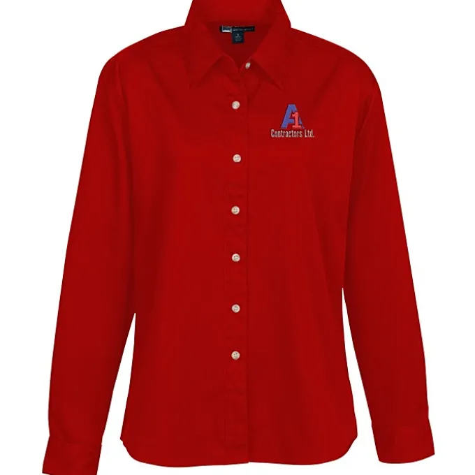 Blue Generation LS Stain-Resistant Twill Shirt - Ladies'