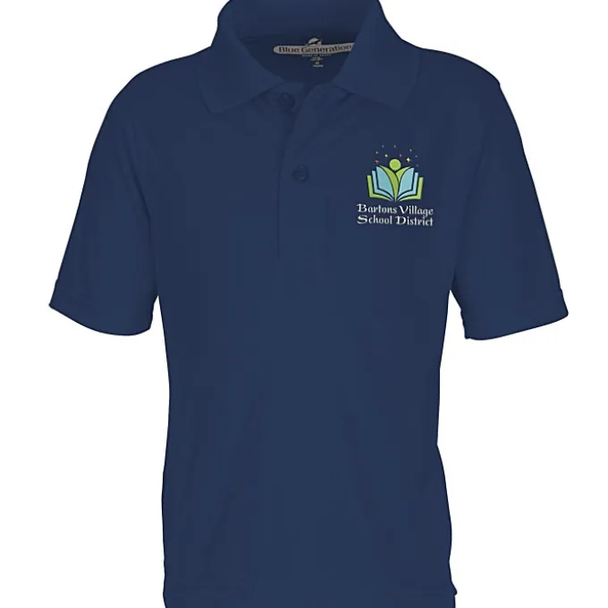 BLU-X-DRI Stain Release Performance Polo - Youth
