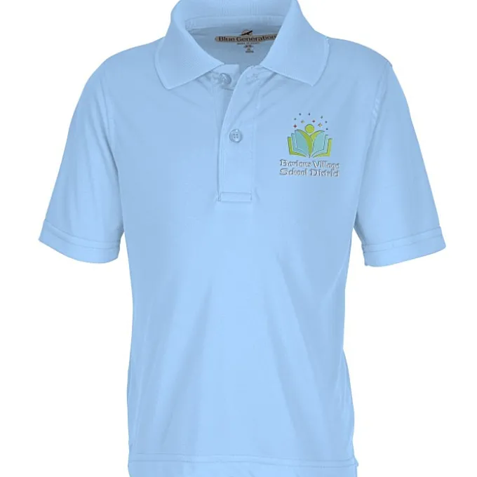 BLU-X-DRI Stain Release Performance Polo - Youth