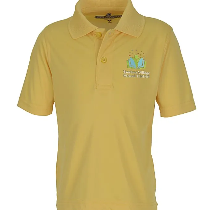 BLU-X-DRI Stain Release Performance Polo - Youth