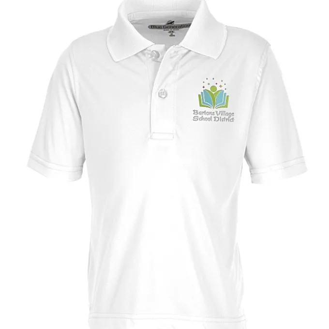 BLU-X-DRI Stain Release Performance Polo - Youth