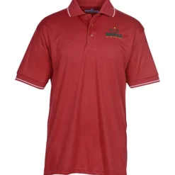 BLU-X-DRI Stain Release Performance Tipped Polo - Men's