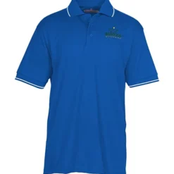 BLU-X-DRI Stain Release Performance Tipped Polo - Men's