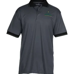 BLU-X-DRI Stain Release Performance Tipped Polo - Men's
