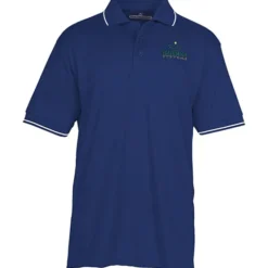 BLU-X-DRI Stain Release Performance Tipped Polo - Men's