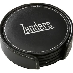 Bonded Leather Coaster Set
